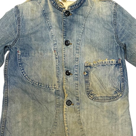 【USED】00's Levi's RED Destroyed Denim Work Jacket