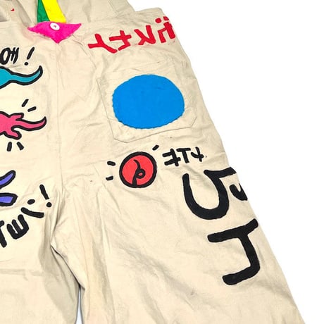 【USED】90'S HANDCRAFT & HANDPAINT OVERALLS (No.1)