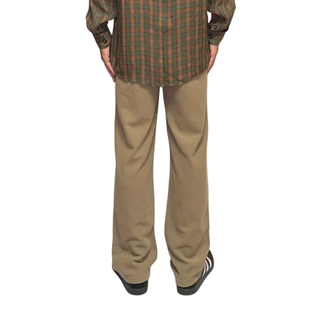 【USED】90's Polo by Ralph Lauren Cotton-Poly Waffle Easy Pants Beige Brown