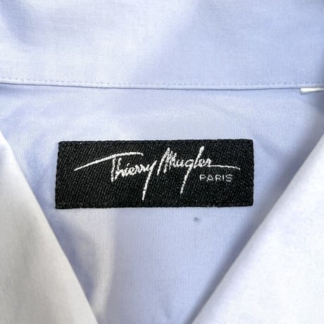 【USED】90'S THIERRY MUGLER OPEN COLLAR S/S SHIRT