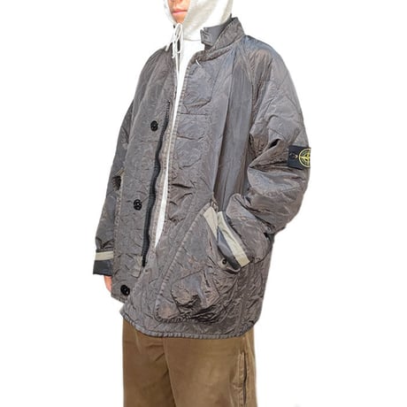 【USED】STONE ISLAND 2005AW DARK GREY NYLON METAL QUILTED JACKET
