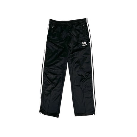 【USED】90'S ADIDAS CENTER PRESS 3-STRIPES TRACK PANTS BLACK