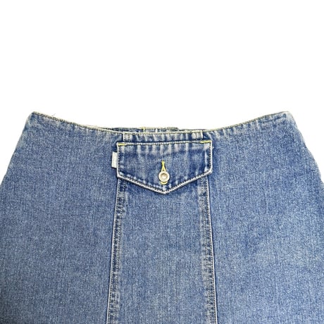 【USED】90's Levi’s SilverTab Button Front Denim Mini Skirt