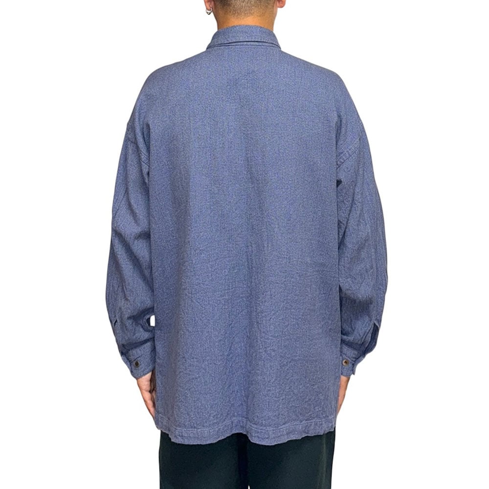 ISSEY MIYAKE ストライプ シャツ シワ加工 長袖 ブルー 3 ISSEY MIYAKE ストライプ シャツ シワ加工 長袖 ブルー 3 ISSEY