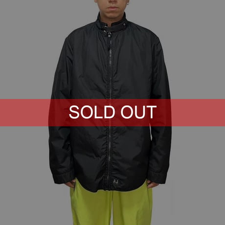 【USED】90'S ARMANI JEANS BLACK NYLON JACKET