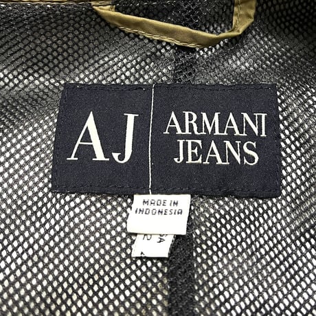 【USED】00's ARMANI JEANS NYLON LONG COAT
