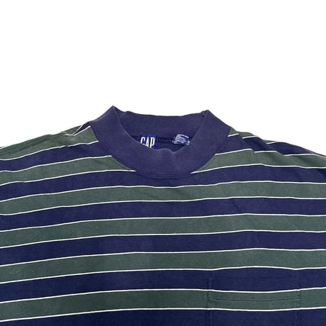 【USED】90's OLD GAP BOADER L/S T-SHIRT