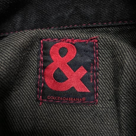 【USED】90's-00's & DOLCE & GABBANA DENIM JACKET BLACK