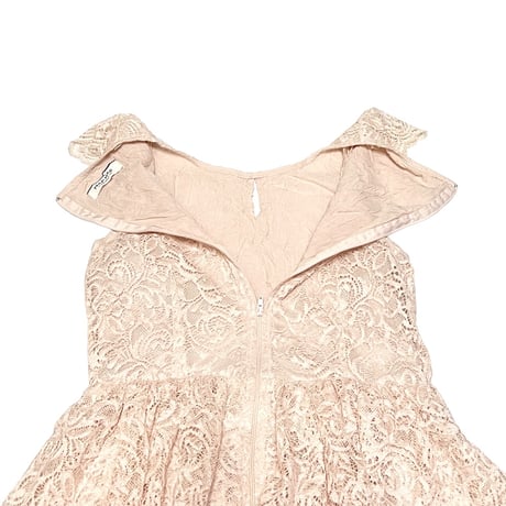 【USED】00's NAF NAF TRIPLE RUFFED LACE DRESS