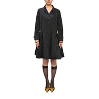 【USED】00's miu miu Tiered Peplum Silk Blend Dress Coat