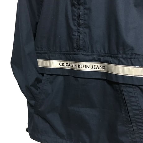 【USED】90'S CALVIN KLEIN JEANS REFLECTIVE LINE PULLOVER FOR LADY'S