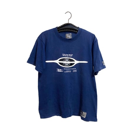 【USED】90'S THIRD STONE REFLECTOR GRAPHIC T-SHIRT NAVY