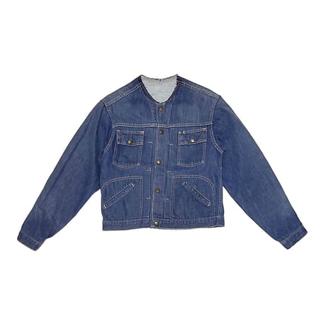 【USED】60's DUCK HEAD  COLLAR LESS TRUCKER DENIM JACKET