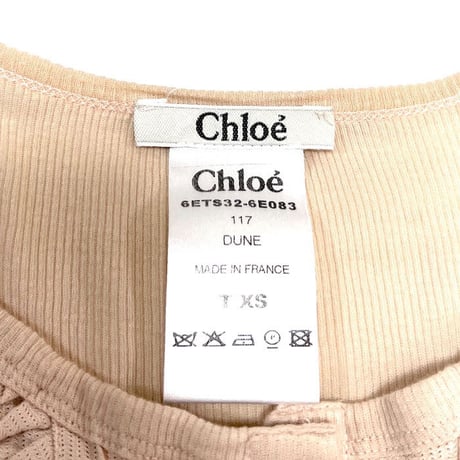 【USED】00'S CHLOE COTTON RIB S/S TOP