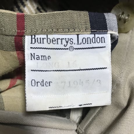 【USED】80'S BURBERRYS STAND FALL COLLAR COAT MADE IN ENGLAND