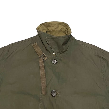 【USED】HELMUT LANG 1999 LINE PAINT FIELD COAT KHAKI