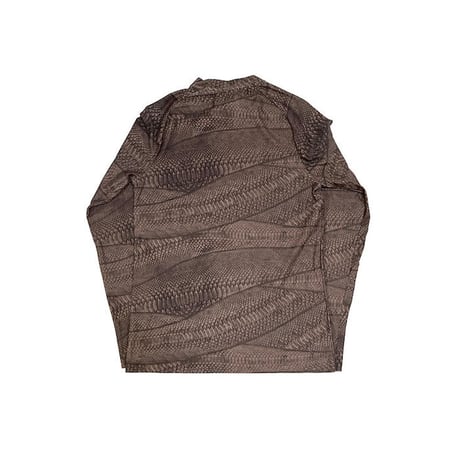 【USED】00'S GIANFRANCO FERRE JEANS  CROCODILE LEATHER ALL OVER PRINT L/S T-SHIRT