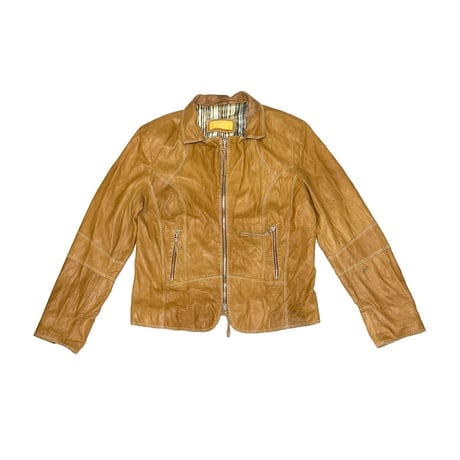【USED】00's BIBA LAMB ZIP LEATHER JACKET