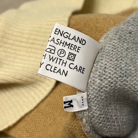 【USED】90's FAKE LONDON CRAZY PATCHWORK CASHMERE SWEATER