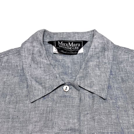 【USED】00s Max Mara WEEKEND LINE LINEN N/S SHIRT VEST