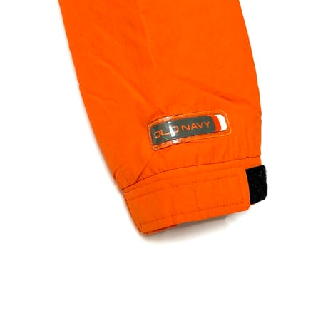 【USED】90's-00's OLD NAVY PULLOVER PUFFER JACKET ORANGE