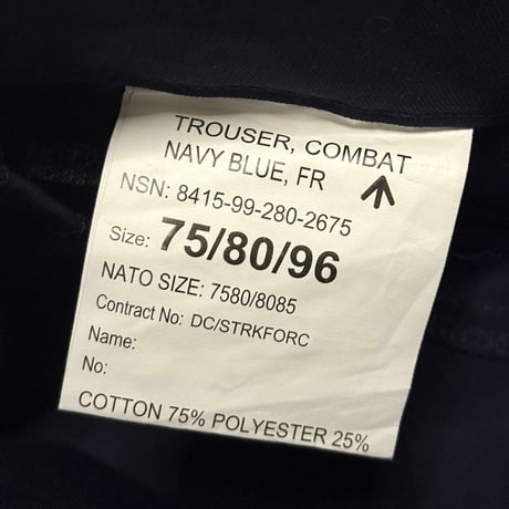 【DEAD STOCK】British Army Royal Navy Slant Pocket Combat Trousers