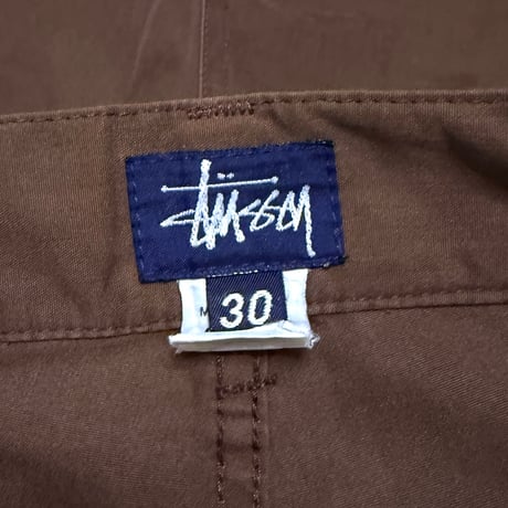 【USED】90's-00's STUSSY Utility Work Shorts Brown