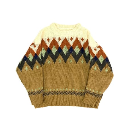 【USED】UNKNOWN VINTAGE MODERN NORDIC KNIT SWEATER
