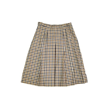 【USED】80'S-90'S AQUASCUTUM CLUB CHECK WOOL SKIRT
