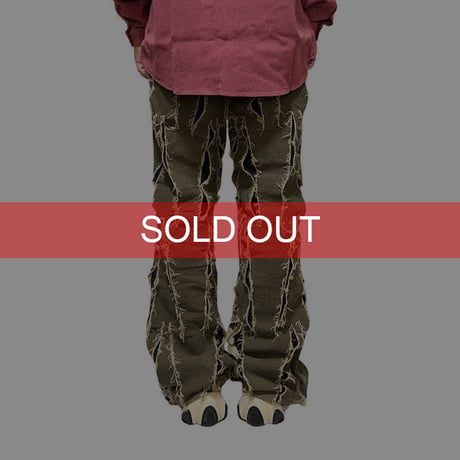 【USED】00'S GRIFFIN BLADECUT SLASH PANTS