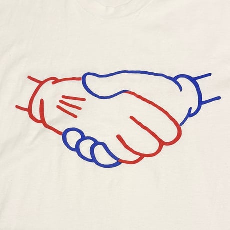【USED】90's SANMAR and Hanes As Friends and Partners HANDSHAKE T-SHIRT