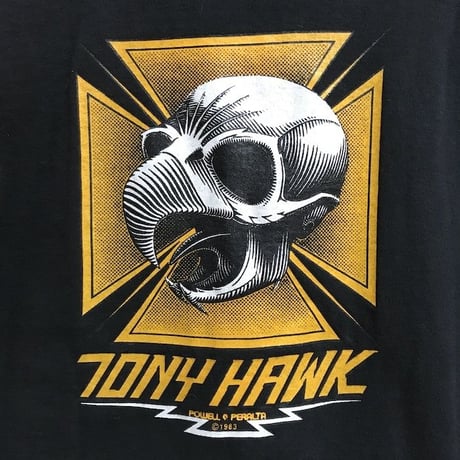 【USED】80'S POWELL 'TONY HAWK' T-SHIRT