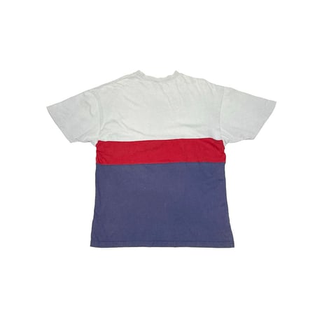 【USED】90's STUSSY 3-PANEL SWITCHING T-SHIRT