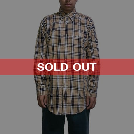 【USED】90'S BURBERRYS NOVA CHECK B.D SHIRT