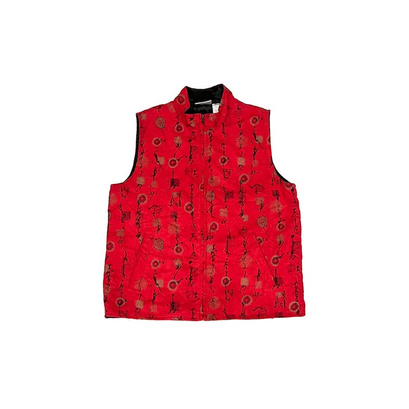 USED】90's CHICO'S DESIGN KANJI VEST | KONBINI
