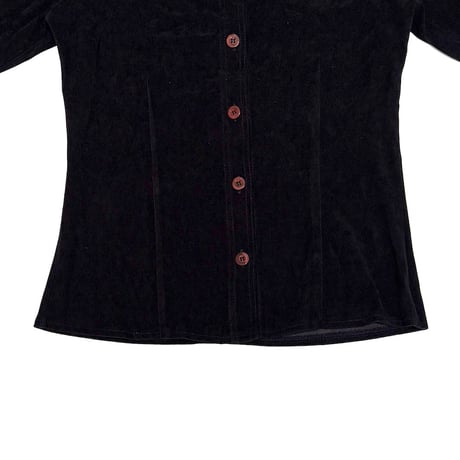 【USED】90's-00's SPORTSTAFF BLOUSE BLACK