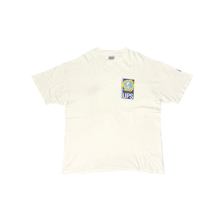 【USED】90's UPS BURNING EARTH T-SHIRT
