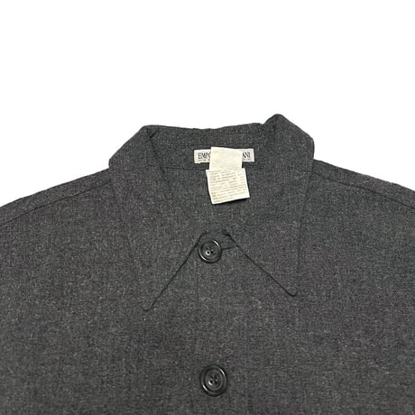 【USED】90's EMPORIO ARMANI WOOL PULLOVER SHIRT