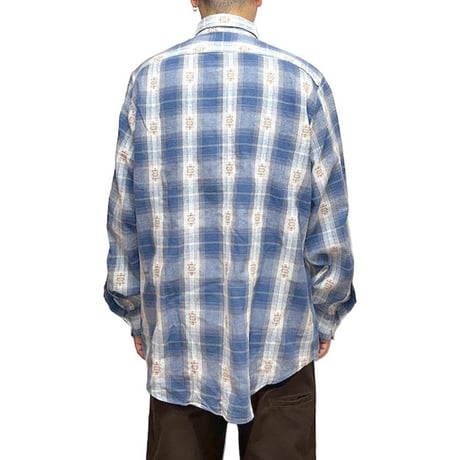【USED】90's-00's L.L.Bean PLAID B.D. SHIRT