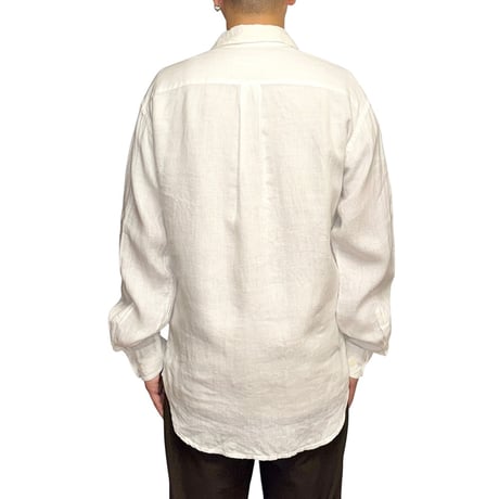 【USED】90's BANANA REPUBLIC Irish Linen Shirt White