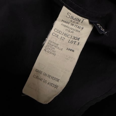 【USED】90's ARMANI JEANS Cotton Western Shirt Black