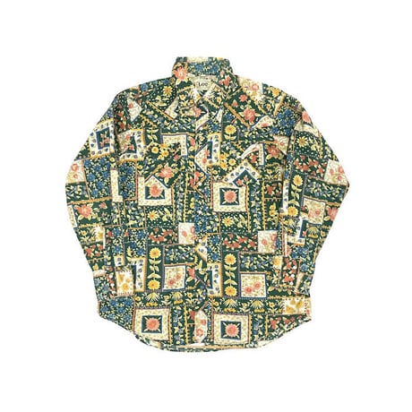 【USED】70'S-80'S LEE BOTANICAL PATTERN WESTERN SHIRT