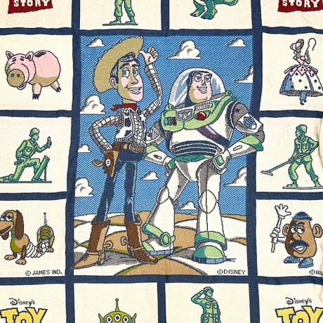 【USED】90's-00's DISNEY TOY STORY WOVEN BLANKET