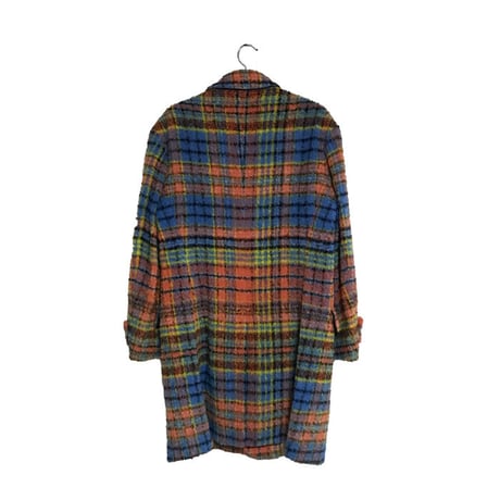 【USED】90'S VIVIENNE WESTWOOD MAN CHECK ALPACA COAT