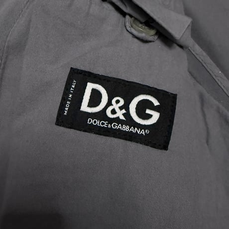 【USED】00's D&G DOLCE & GABBANA Washed Gray Cotton Tailored Jacket