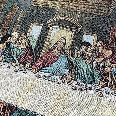 【USED】90'S THE LAST SUPPER WOVEN BLANKET