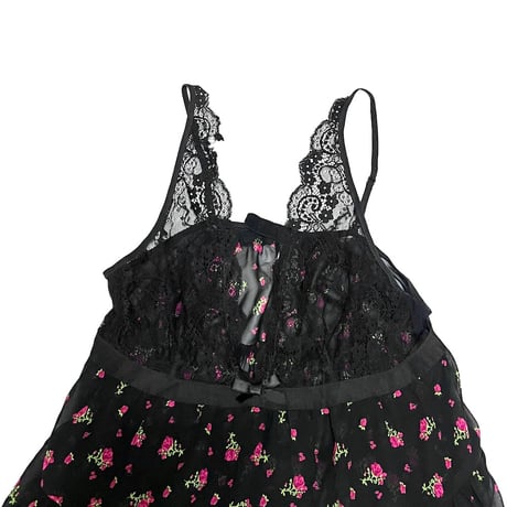【USED】00's Victoria's Secret ROSE PATTERN  CAMISOLE