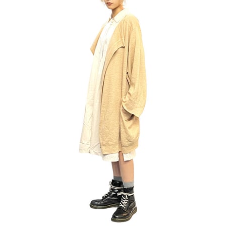 【USED】80'S AZZEDINE ALAIA LINEN KNIT LONG CARDIGAN