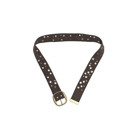 【USED】Vintage Canvas Belt with Random Eyelets
