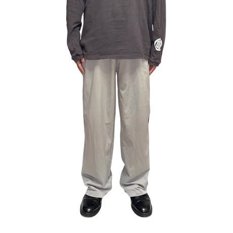 【USED】00's UMBRO “T4F” Embroidered Track Pants Silver Gray